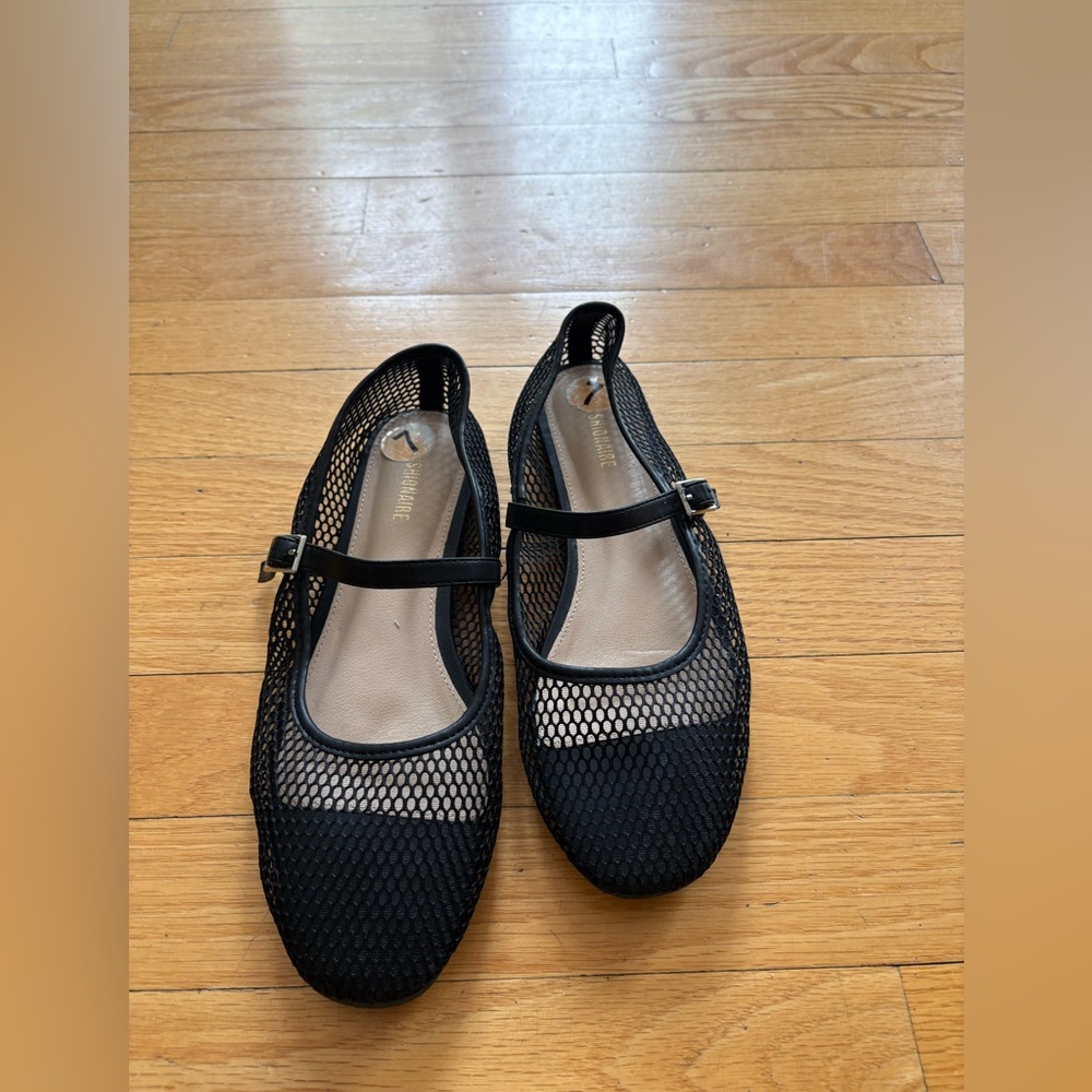 Mesh Maryjane Flats